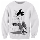 PLstar Cosmos 2019 New Fashion Sweatshirt Anime Dragon Ball Z Kid Goku and Master Roshi 3d Print Men Women Crewneck Pullover