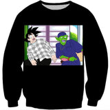 PLstar Cosmos 2019 New Fashion Sweatshirt Anime Dragon Ball Z Kid Goku and Master Roshi 3d Print Men Women Crewneck Pullover