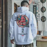 Fashion Men Cool Men Hip Hop Hoodies Japanese Casual Sweatshirts Streetwear Men Women Loose Pullover Harajuku Devil Hoodie Male