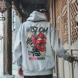 Fashion Men Cool Men Hip Hop Hoodies Japanese Casual Sweatshirts Streetwear Men Women Loose Pullover Harajuku Devil Hoodie Male