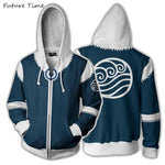 Avatar: The Last Airbender Hoodie 3D Printed Zip Up Polyester Hip Hop Men Hooded Hoodie for Spring Autumn Men Hoody C2159