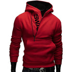 IceLion 2020 Side Zipper Hoodies Men Cotton Sweatshirt Spring Letter Print Sportswear Slim Pullover Tracksuit Hip Hop Streetwear