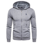 2019 New Autumn Winter Cotton Hoodied Mens Sweatshirts Solid Hoody Fleece Thick Hoodies Men Sportswear Zipper Sweatshirts Men