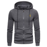 2019 New Autumn Winter Cotton Hoodied Mens Sweatshirts Solid Hoody Fleece Thick Hoodies Men Sportswear Zipper Sweatshirts Men