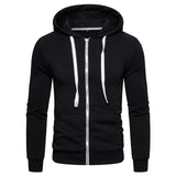 2019 New Autumn Winter Cotton Hoodied Mens Sweatshirts Solid Hoody Fleece Thick Hoodies Men Sportswear Zipper Sweatshirts Men