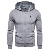 2019 New Autumn Winter Cotton Hoodied Mens Sweatshirts Solid Hoody Fleece Thick Hoodies Men Sportswear Zipper Sweatshirts Men