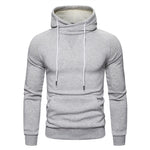 2019 New Autumn Winter Cotton Hoodied Mens Sweatshirts Solid Hoody Fleece Thick Hoodies Men Sportswear Zipper Sweatshirts Men